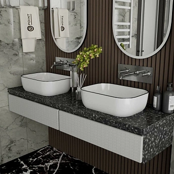 Умывальник накладной прямоугольный  POINT Веста 46 PN43701WB